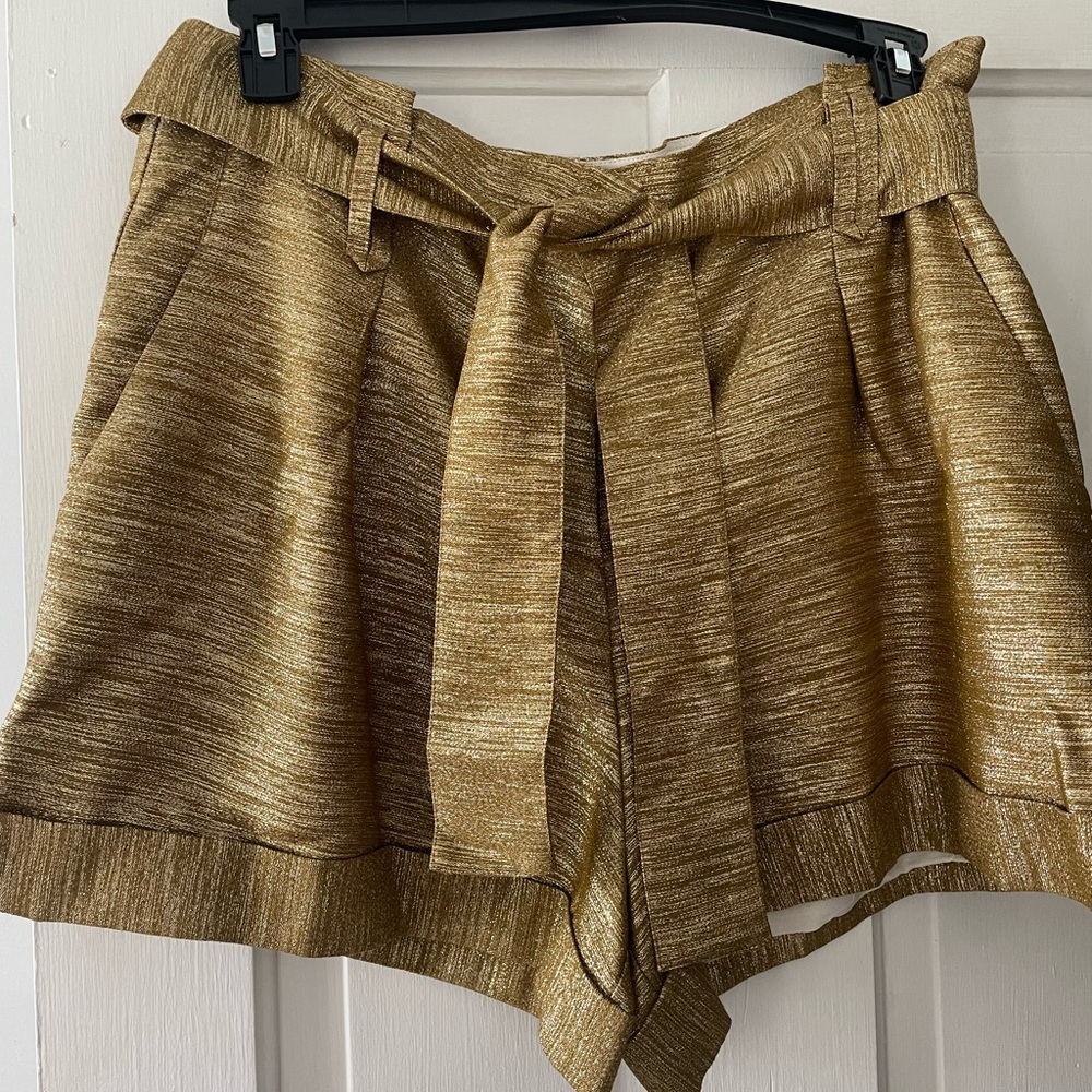 Sezane Gold Shorts